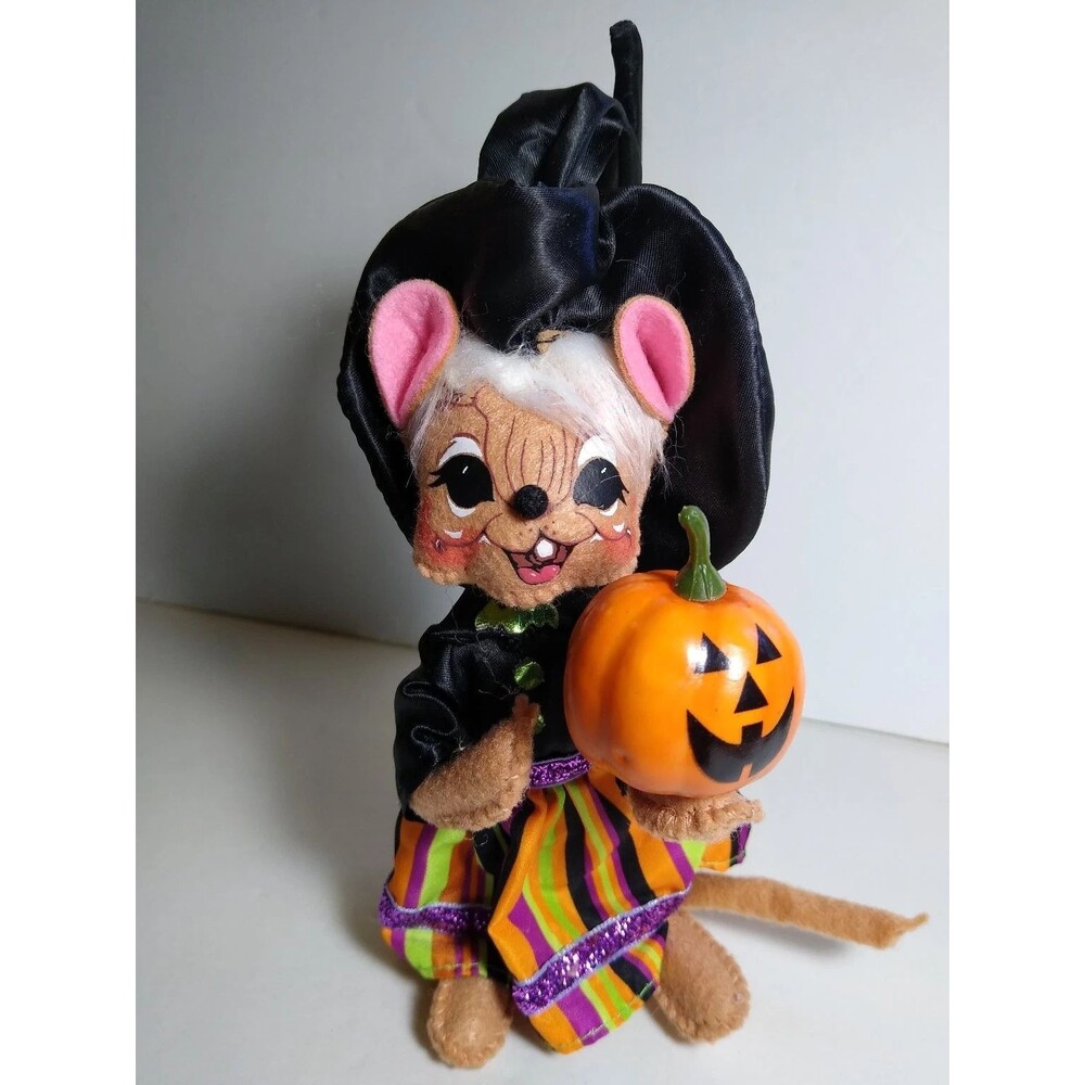 Annalee Mouse Artist Doll Halloween Pumpkin 9 Inch Original 2011
